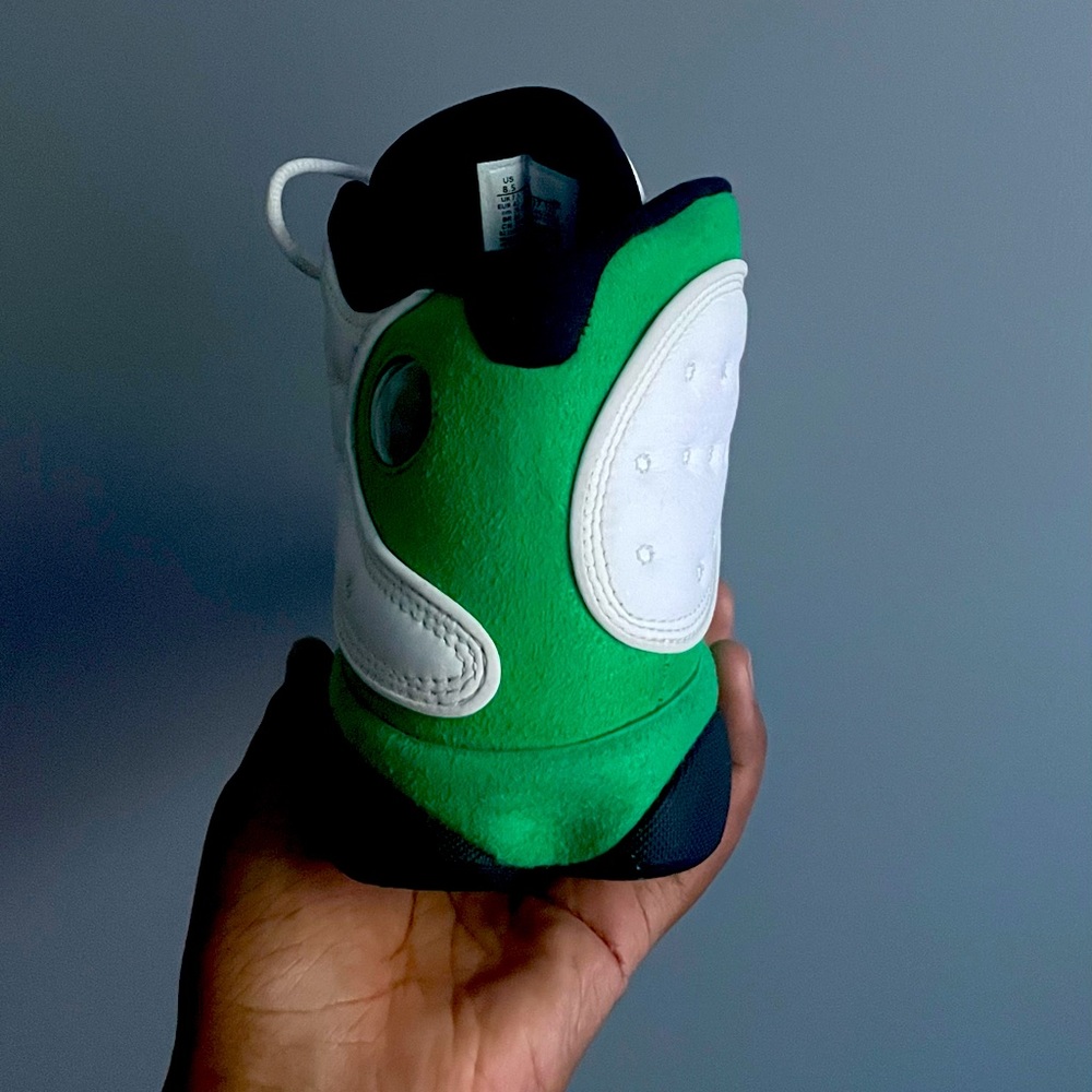 Jordan 13 green and white